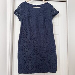 Banana Republic Navy Lace Mini Dress